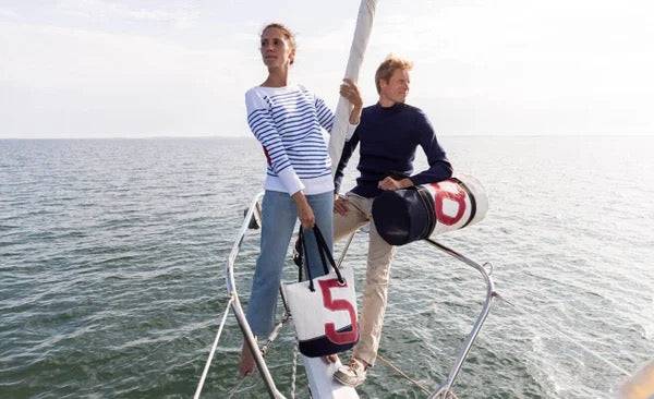 727 Sailbags Reisetasche Tasche Onshore Navy * 100 % recycelte Segel * Null Abfall Ziel - HOLE-X
