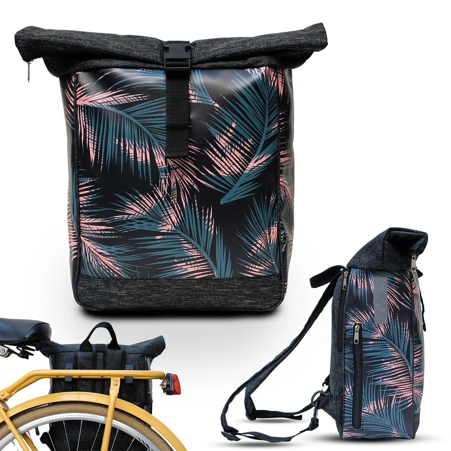 rucksack fahrradtasche kombi KOMBI Fahrradtasche Rucksack Retro Palma – wasserabweisend & handgefertigt