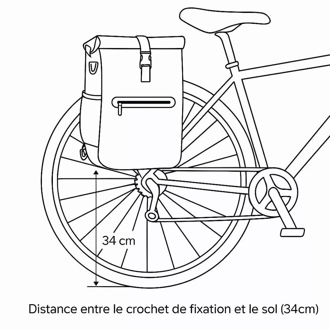Badawin 2-in-1 Fahrradtasche Ali Grün - HOLBE-X