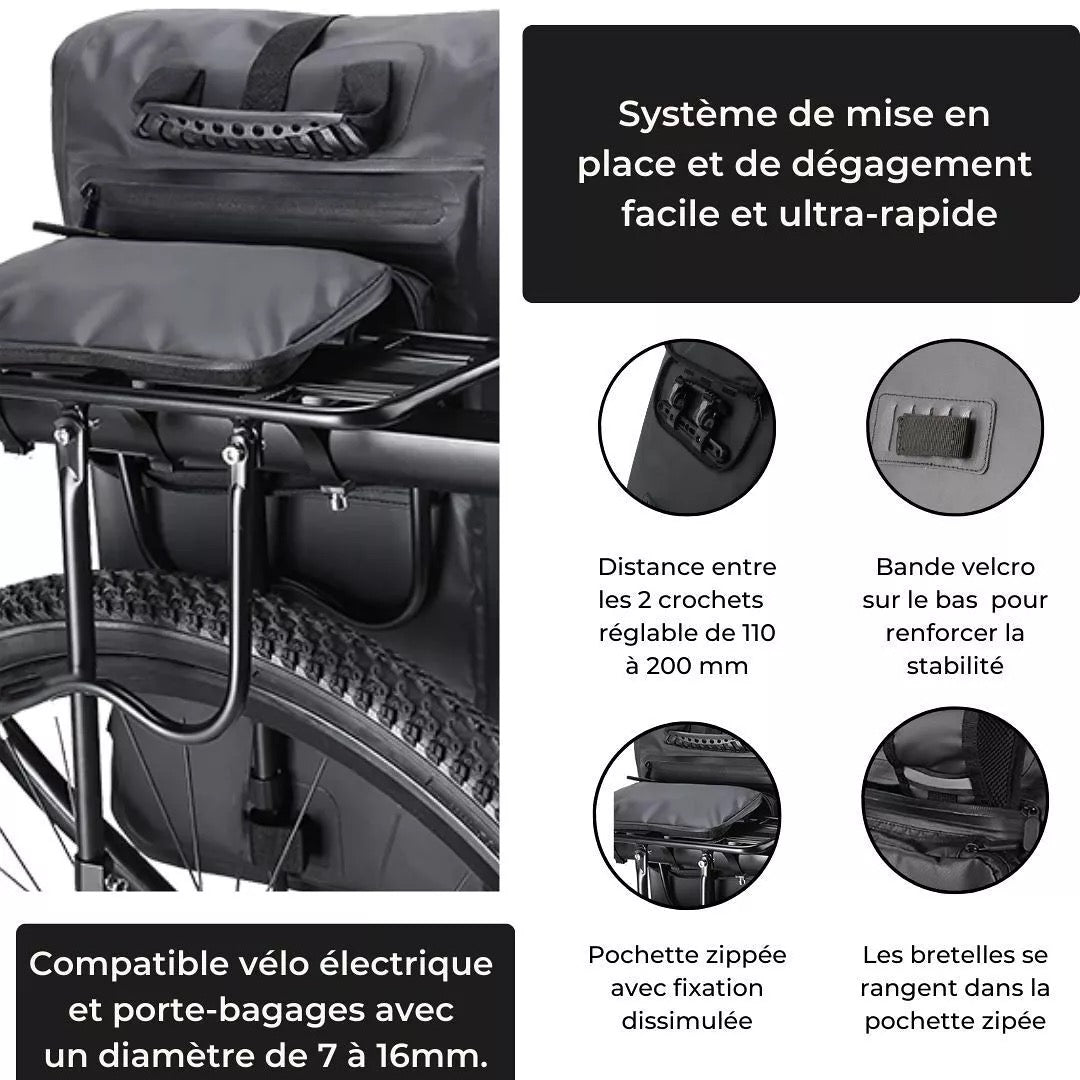 2-in-1 Fahrradtasche Ali Grün