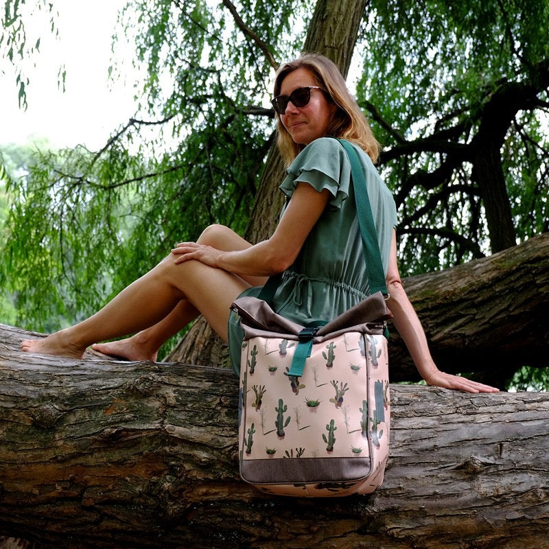 IKURI Fahrradtasche Cactus – einseitig, wasserdicht, 13–21 l, Klickfix, handgefertigt