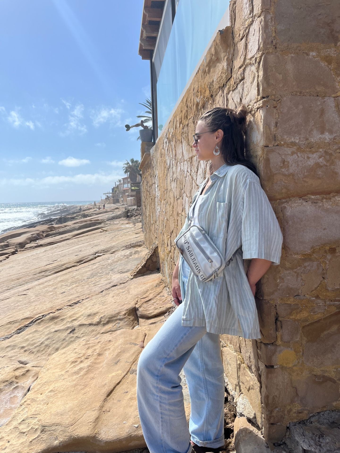 Hip bag "Nautik" mit "360° SAILBAGS GER" Stencil Aufdruck