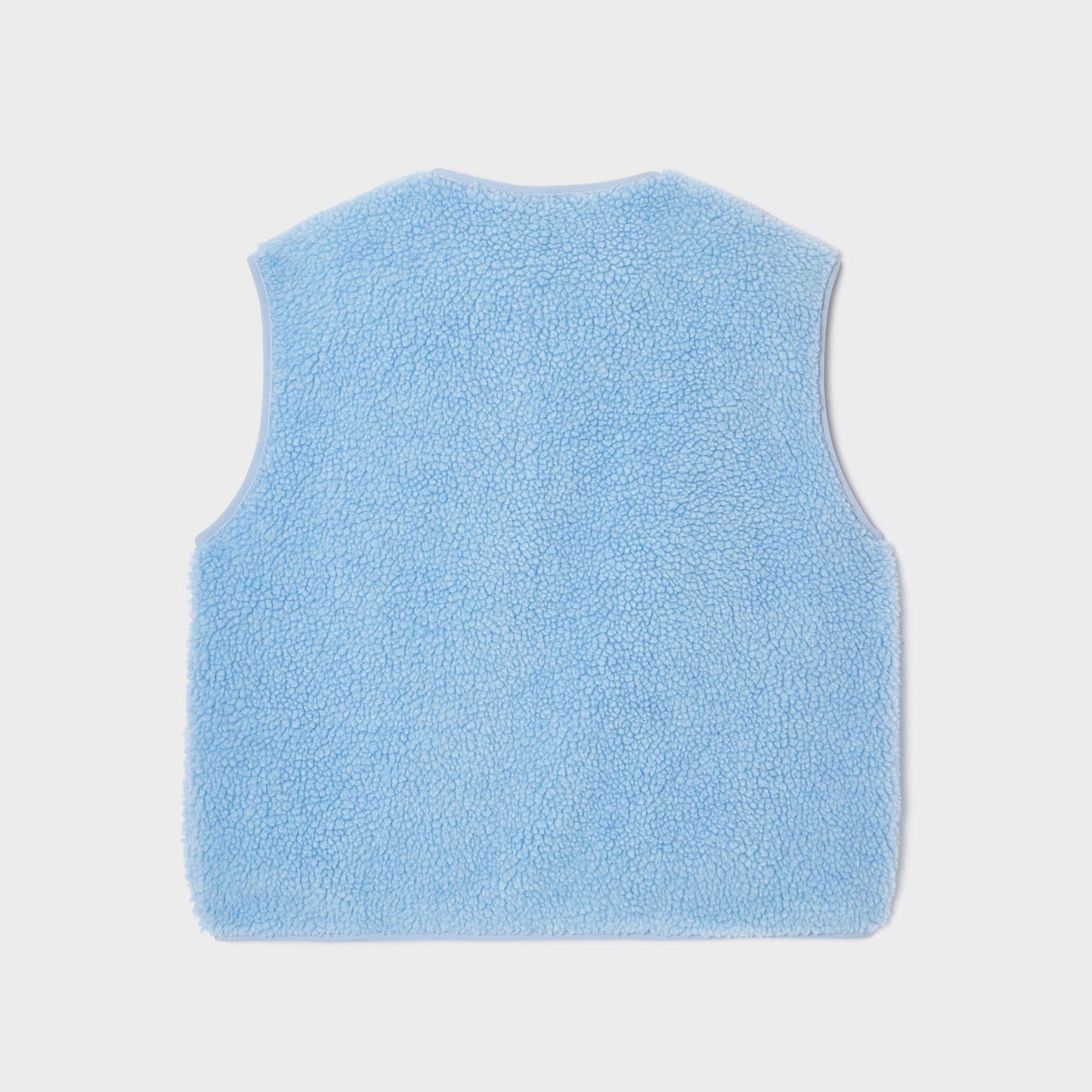 Ärmellose Damen-Sherpa-Weste mit Reißverschluss - Blau