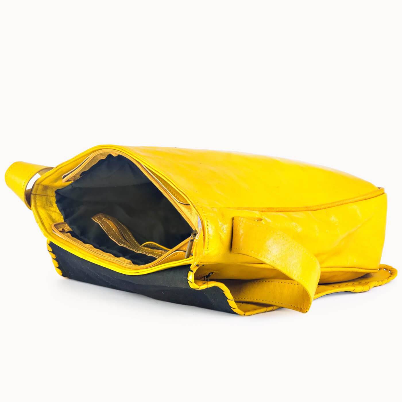 DOENYA Tasche 'Pandora' aus Leder sehr BOHO DIN A4 passt rein viele Farben - HOLE-X-WORLD