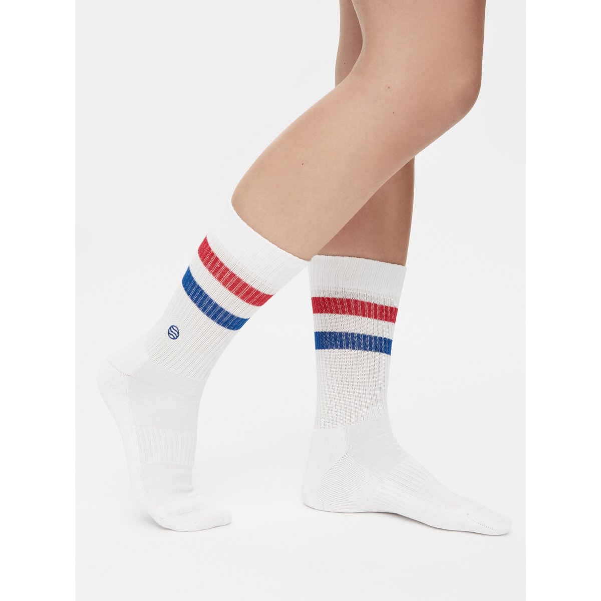 2 Paar Sport Bio Socken Basic, Weiß - Tennissocken- 6 Monate Anti-Loch-Garantie