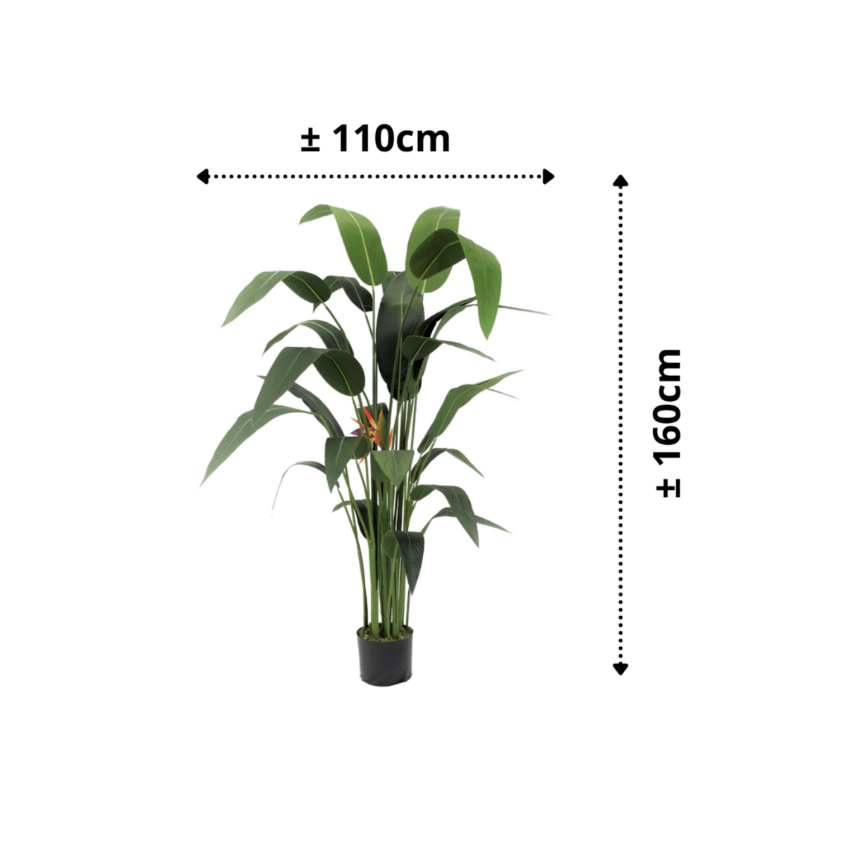 Künstliche Strelitzia-Pflanze mit Blüte 160 cm