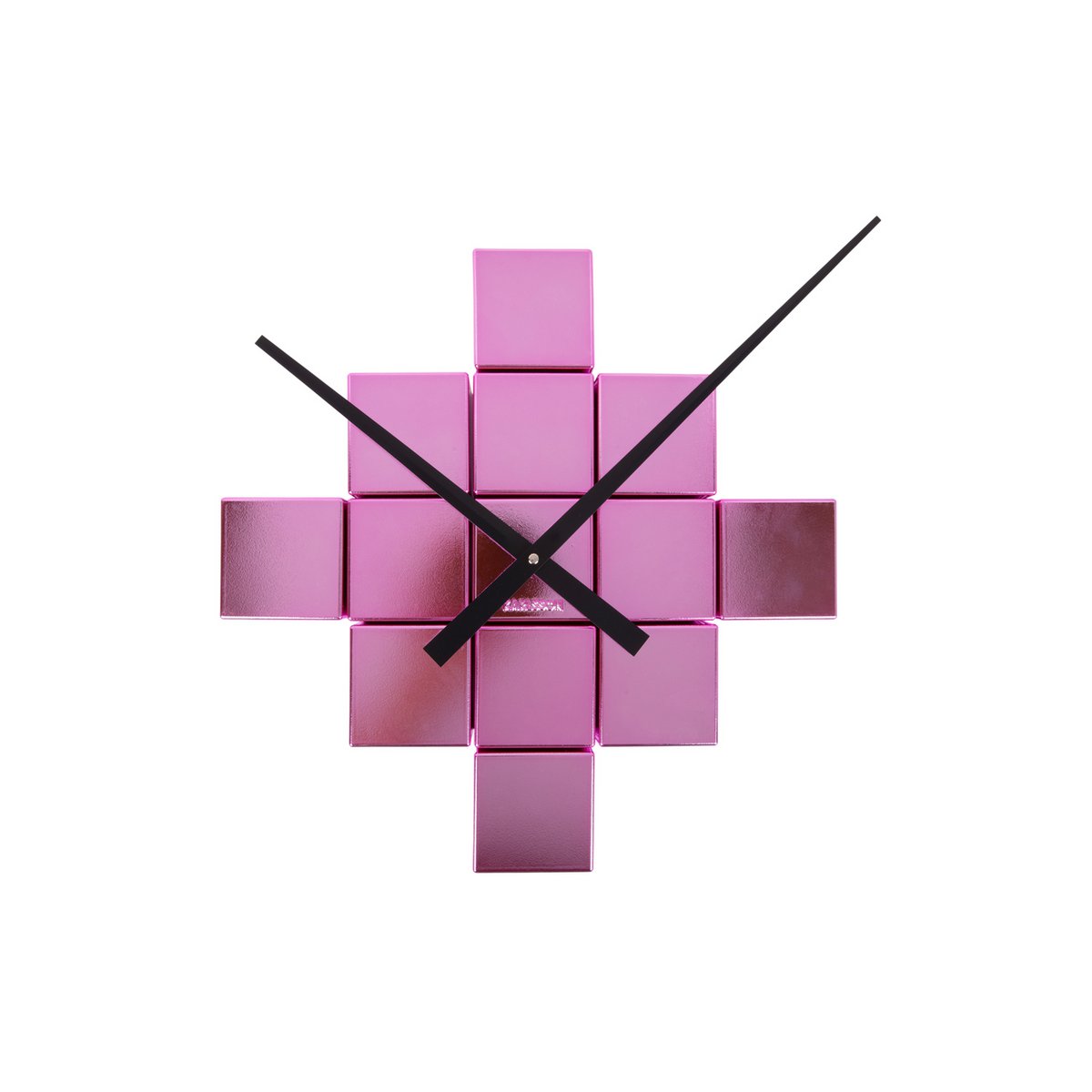 DIY Cubic Wanduhr in Rosa von Karlsson – Kreative Wanduhr für individuelle Designs, 40 cm Durchmesser