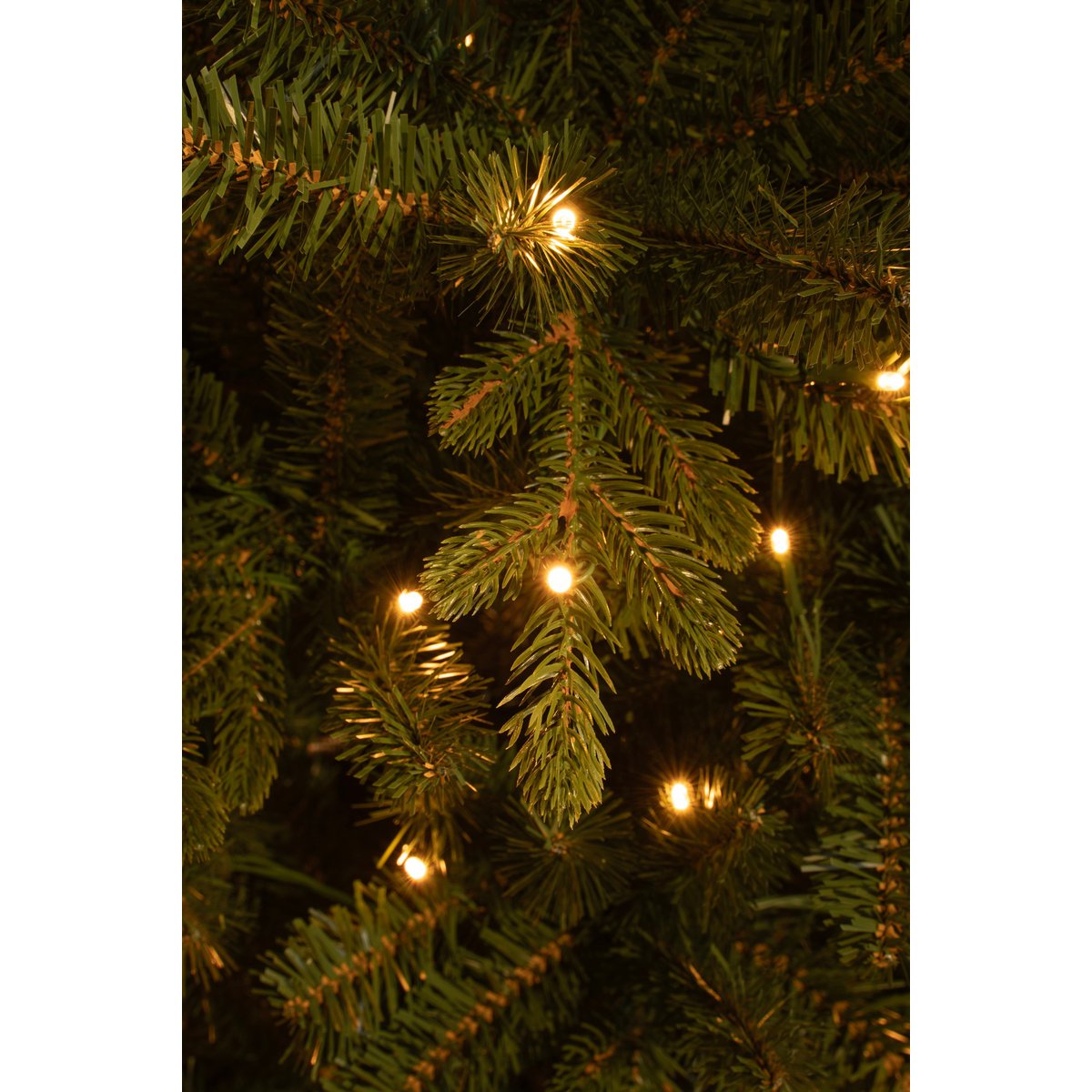 Harma Schmaler künstlicher Weihnachtsbaum mit LED-Beleuchtung – H215 x Ø66 cm – Grün - HOLE-X-WORLD