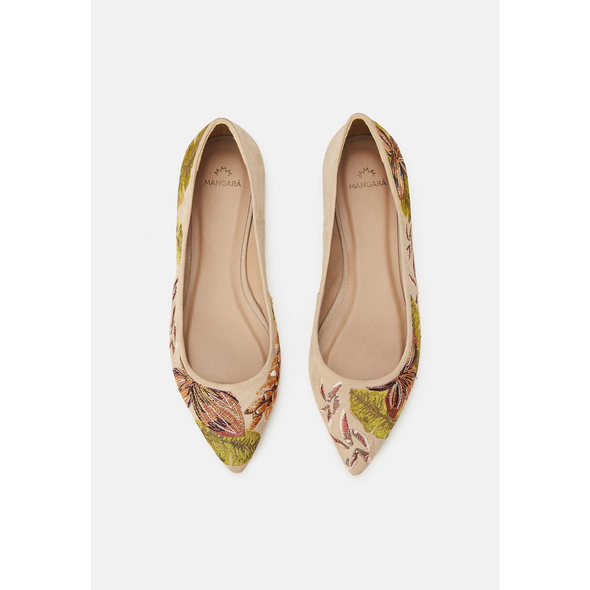 Mangará Pindaiva Ballerinas – Wildleder – Stickerei