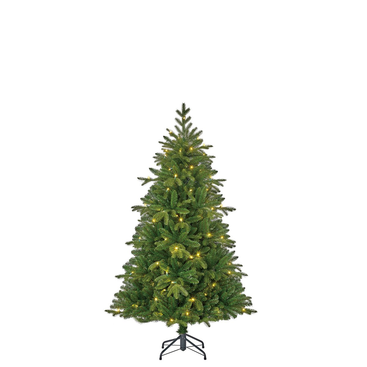 Brampton Künstlicher Weihnachtsbaum Slim mit LED-Beleuchtung – H155 x Ø102 cm – Grün - HOLE-X-WORLD