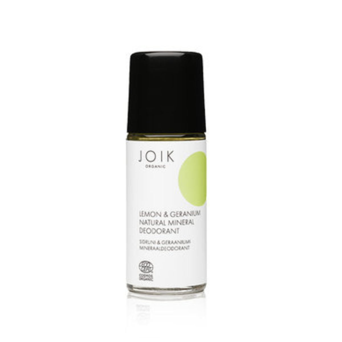 JOIK Organic Lemon & Geranium Vegan Mineral Deodorant 50 ml Glasflasche