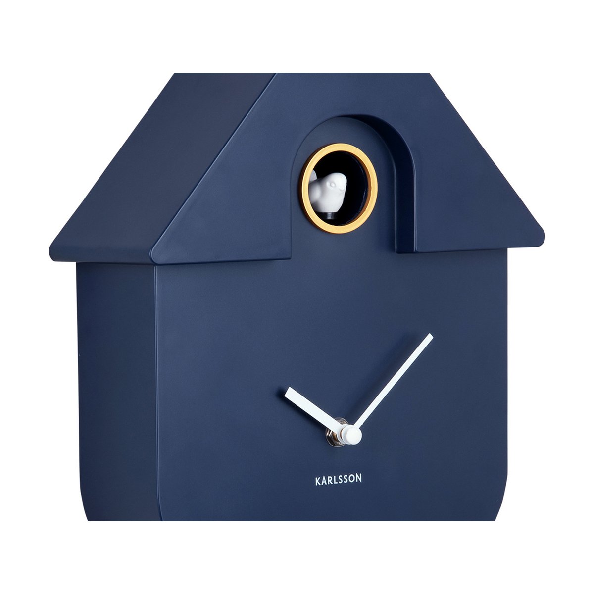 Moderne Kuckucksuhr in Blau von Karlsson – Stilvolle Zeitmessung in modernem Design - HOLE-X-WORLD