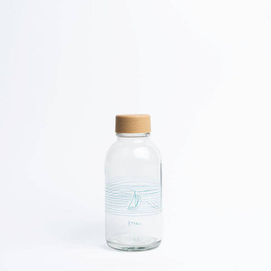 CARRY Bottle SAIL AWAY 0,4 l Glasflasche - die Schönheit des Meeres genießen - HOLE-X-WORLD