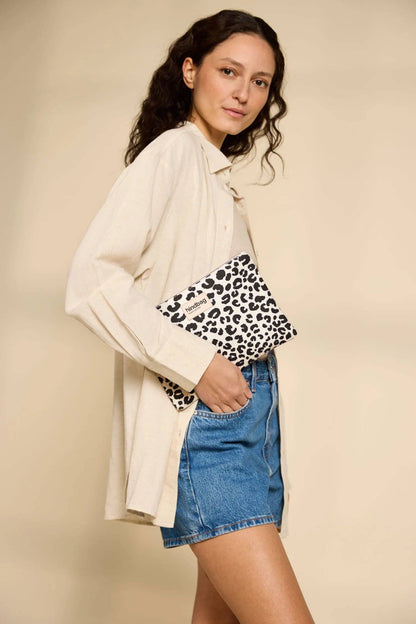 Hindbag Ema Täschchen – Ecru Leopard