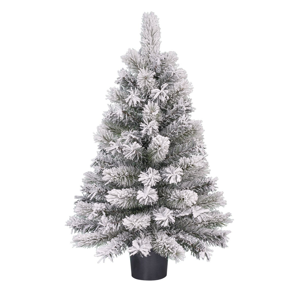 Dinsmore Künstlicher Weihnachtsbaum im Topf – H90 x Ø50 cm – Frosted Green - HOLE-X-WORLD