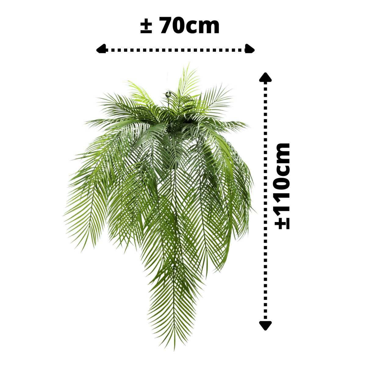 Künstliche Palmen-Hängepflanze, 110 cm