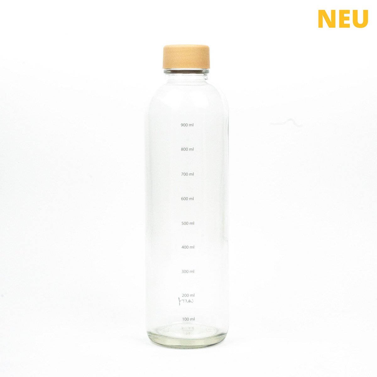 CARRY Bottle HYDRATION BOOSTER 1,0 l Glasflasche - die Motivationsflasche