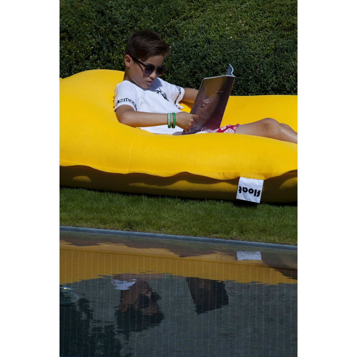 FLOAT BEAN BAG SCHWIMMBAD - gelb - HOLE-X-WORLD