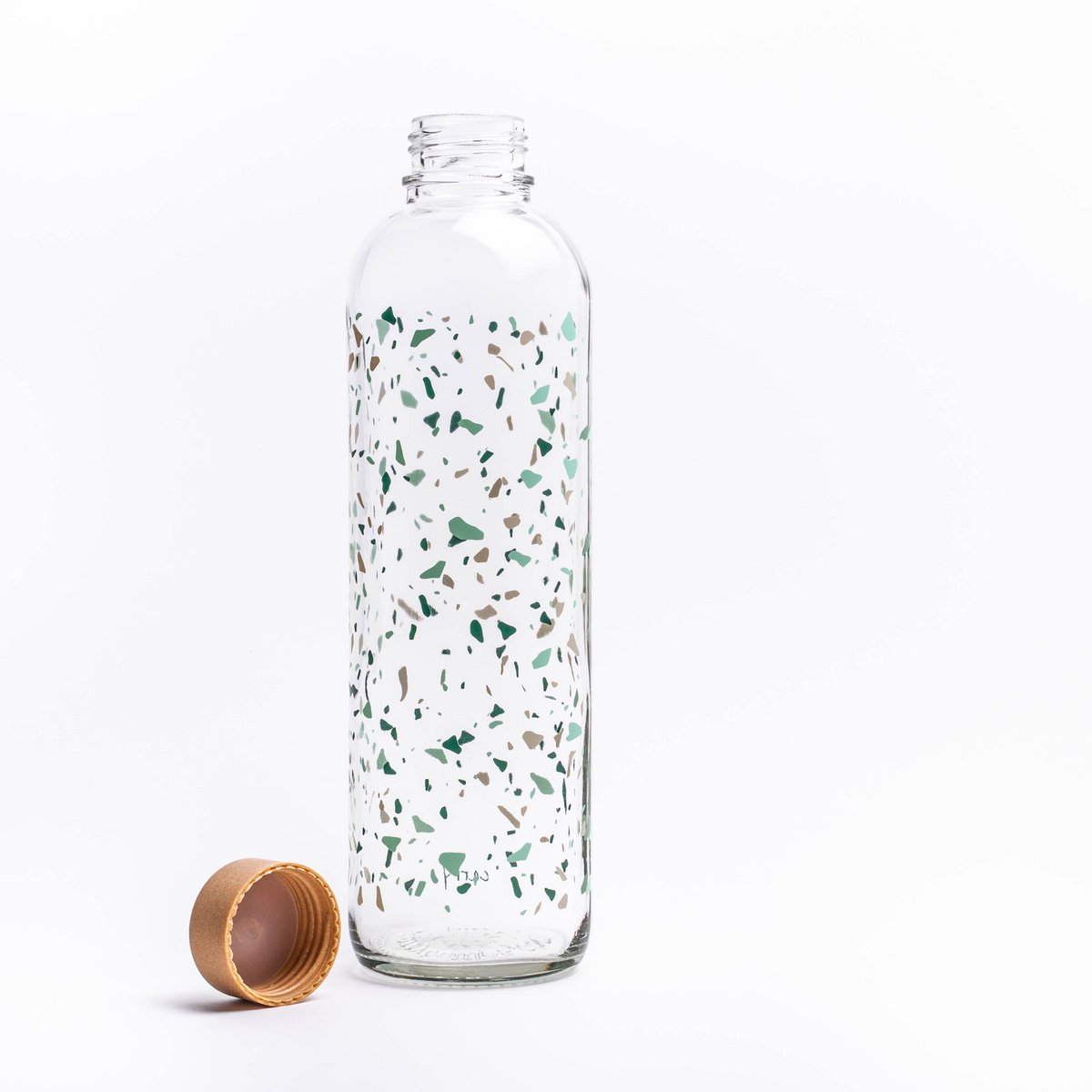 CARRY Bottle TERRAZZO 1,0 l Glasflasche - mediterranes Flair und Sommergefühle