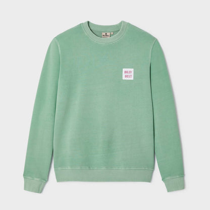 BILLYBELT Unisex-Sweatshirt Wassergrün –  Corderansicht mit Bllybet Logo