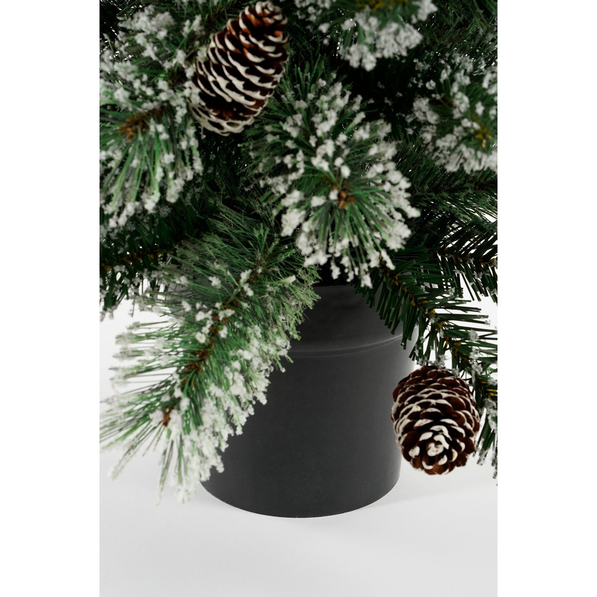 Vandans Künstlicher Weihnachtsbaum im Topf – H90 x Ø48 cm – Grün gefrostet - HOLE-X-WORLD