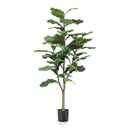Künstliche Pflanze - Ficus Lyrata - Tabakpflanze - 125 cm - HOLE-X-WORLD
