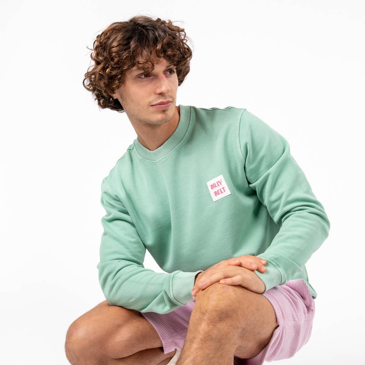 BILLYBELT Unisex-Sweatshirt Wassergrün –  von vorne