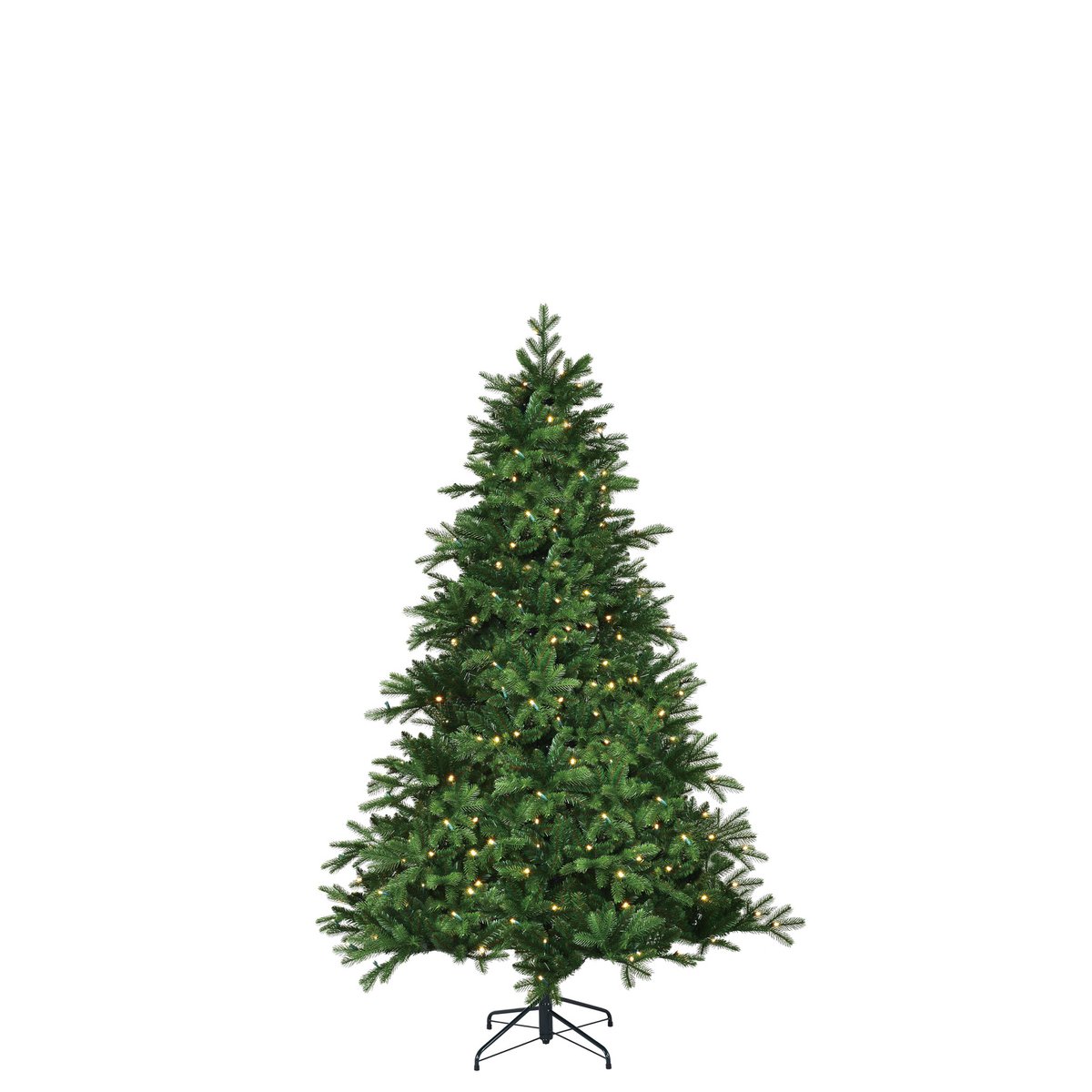 Brampton Künstlicher Weihnachtsbaum mit LED-Beleuchtung – H155 x Ø107 cm – Grün - HOLE-X-WORLD