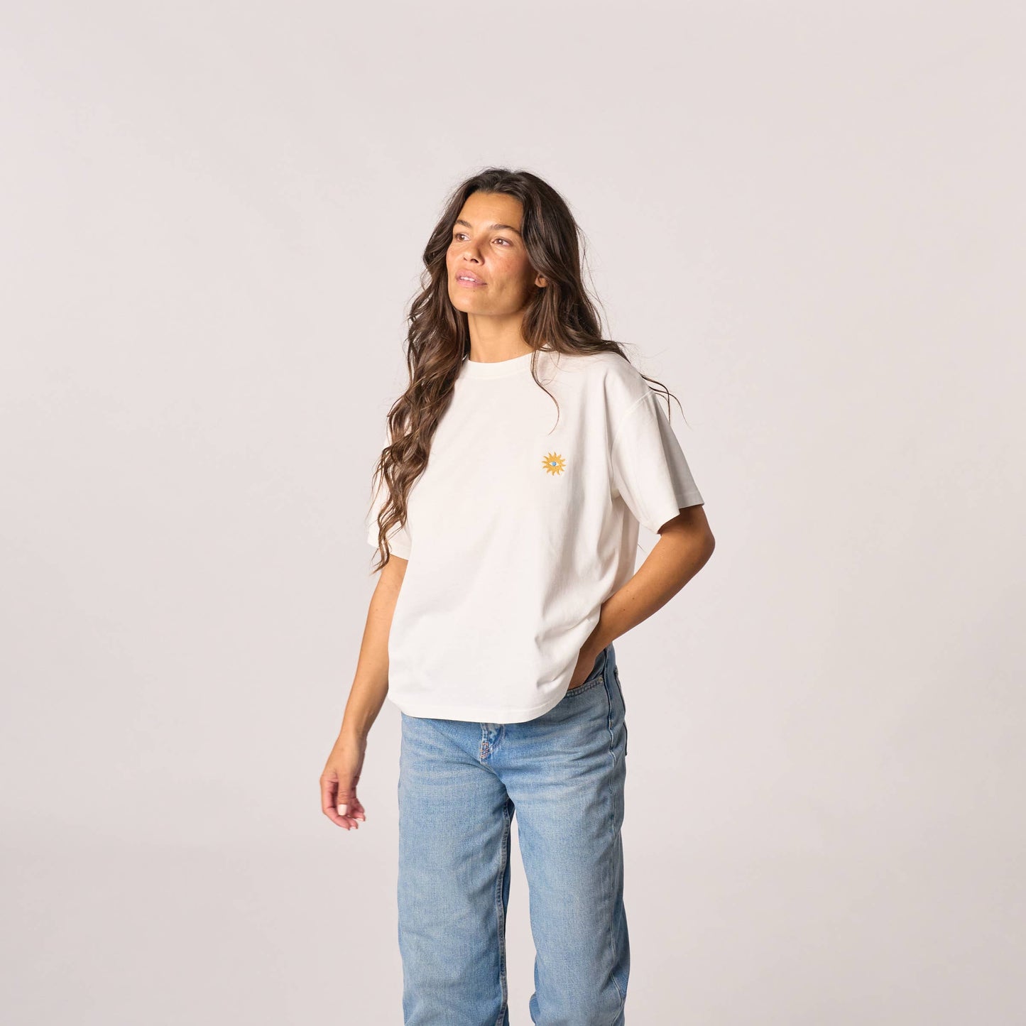 Damen T-Shirt Bio-Baumwolle Weiß Größe M – BILLYBELT