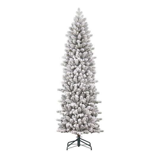 Schmaler künstlicher Weihnachtsbaum von Harma – H260 x Ø73 cm – Grün gefrostet - HOLE-X-WORLD