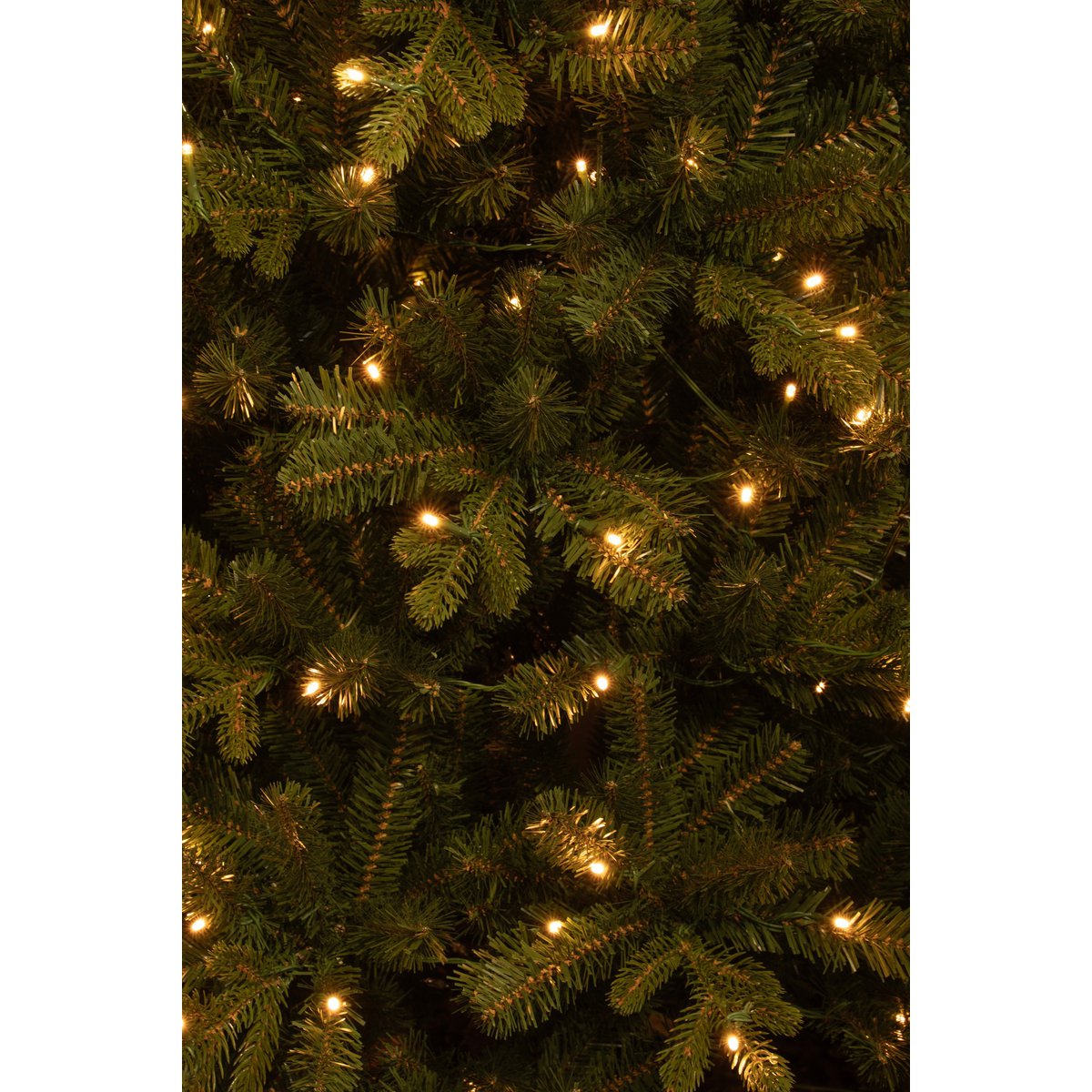 Harma Schmaler künstlicher Weihnachtsbaum mit LED-Beleuchtung – H215 x Ø66 cm – Grün - HOLE-X-WORLD