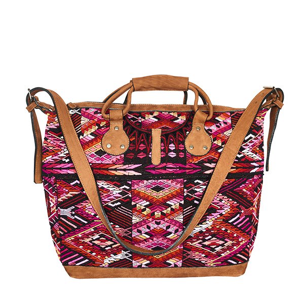 WEEKENDER HUIPIL GROß | ROSA AZTEK