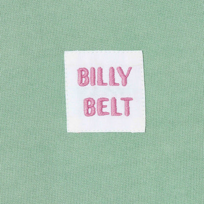 BILLYBELT Unisex-Sweatshirt Wassergrün – Detailansicht Billybelt Logo