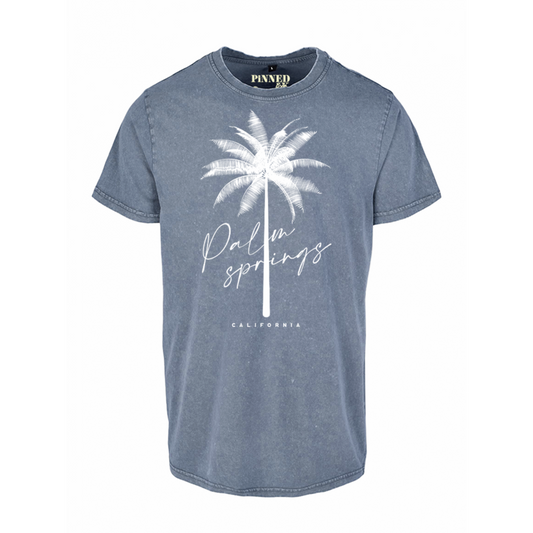 Gewaschenes T-Shirt Palm Springs White