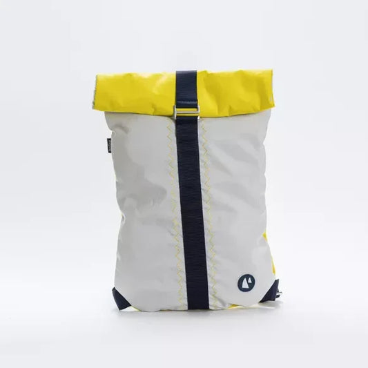 Rollrucksack aus recyceltem Segel – Genua – Gelb