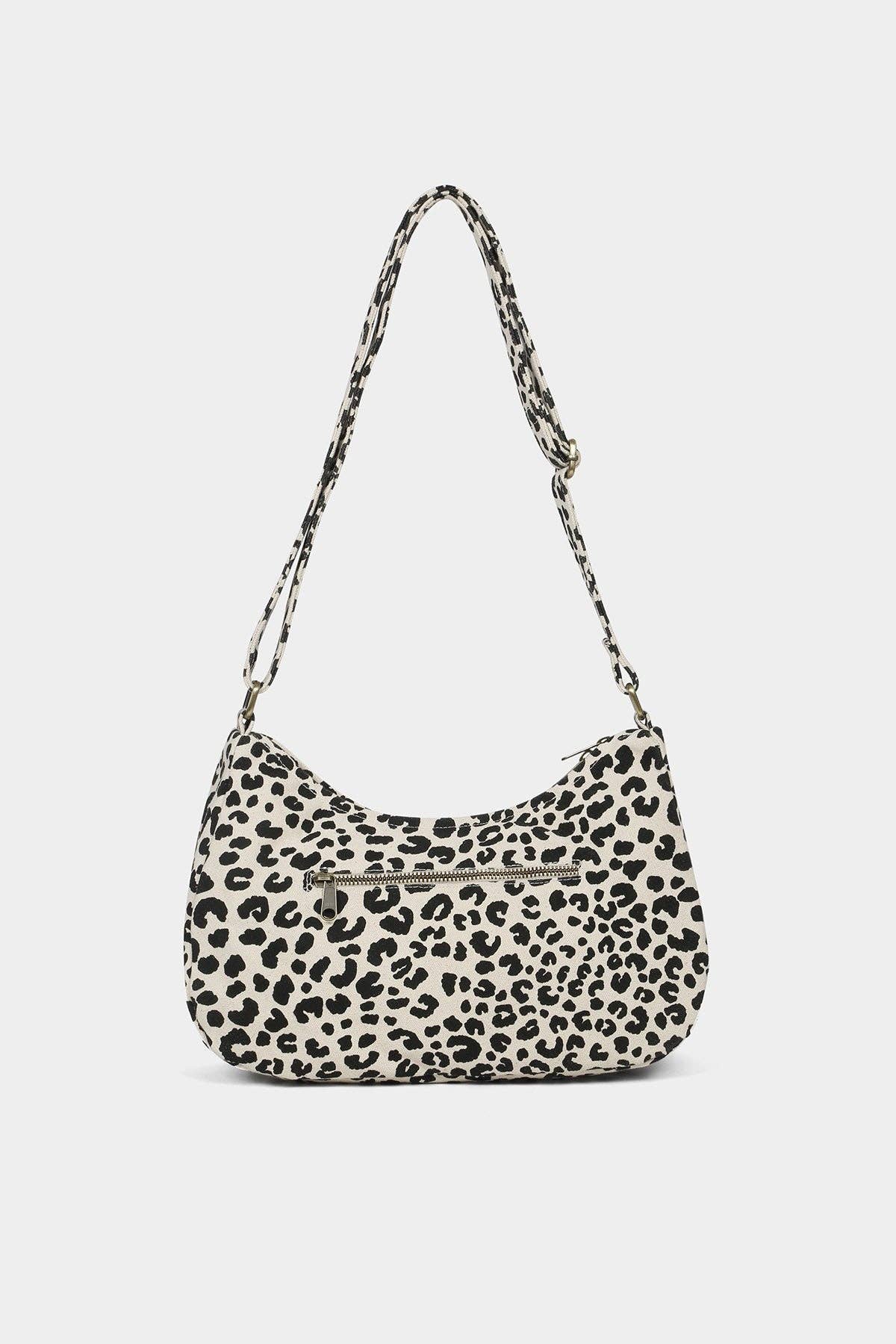 Leopardentasche Rosa in Ecru von hindbag - Rückansicht