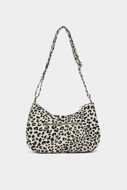 Leopardentasche Rosa in Ecru von hindbag - Rückansicht