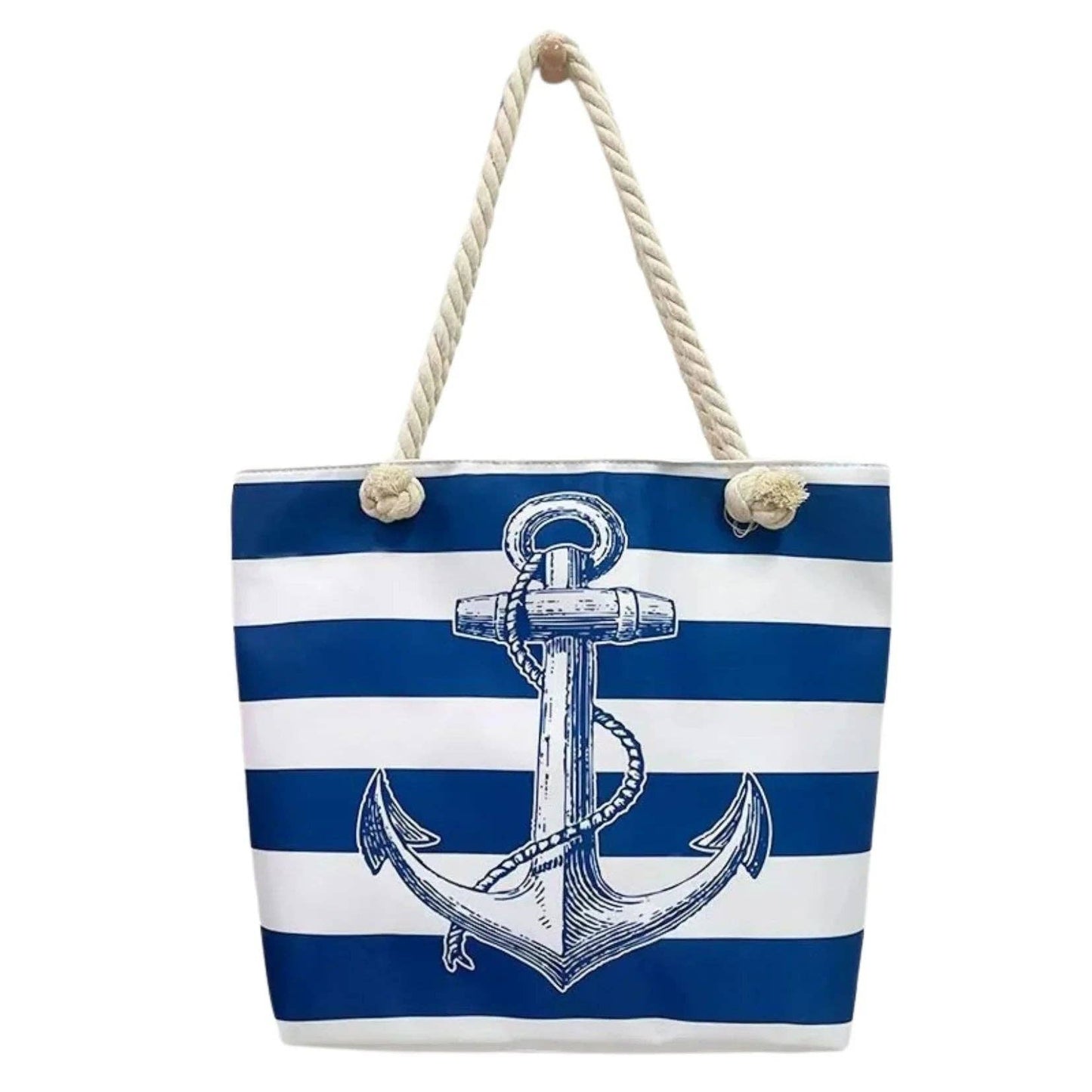 Strandtasche - Anker: Blau
