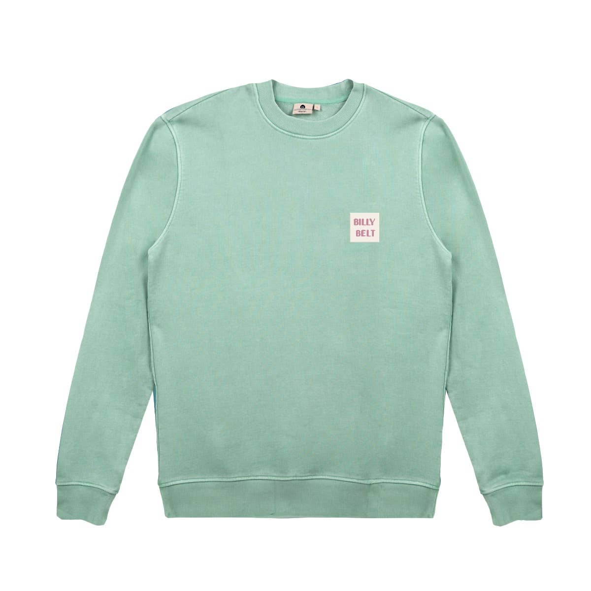 BILLYBELT Unisex-Sweatshirt Wassergrün –  Corderansicht mit Bllybet Logo