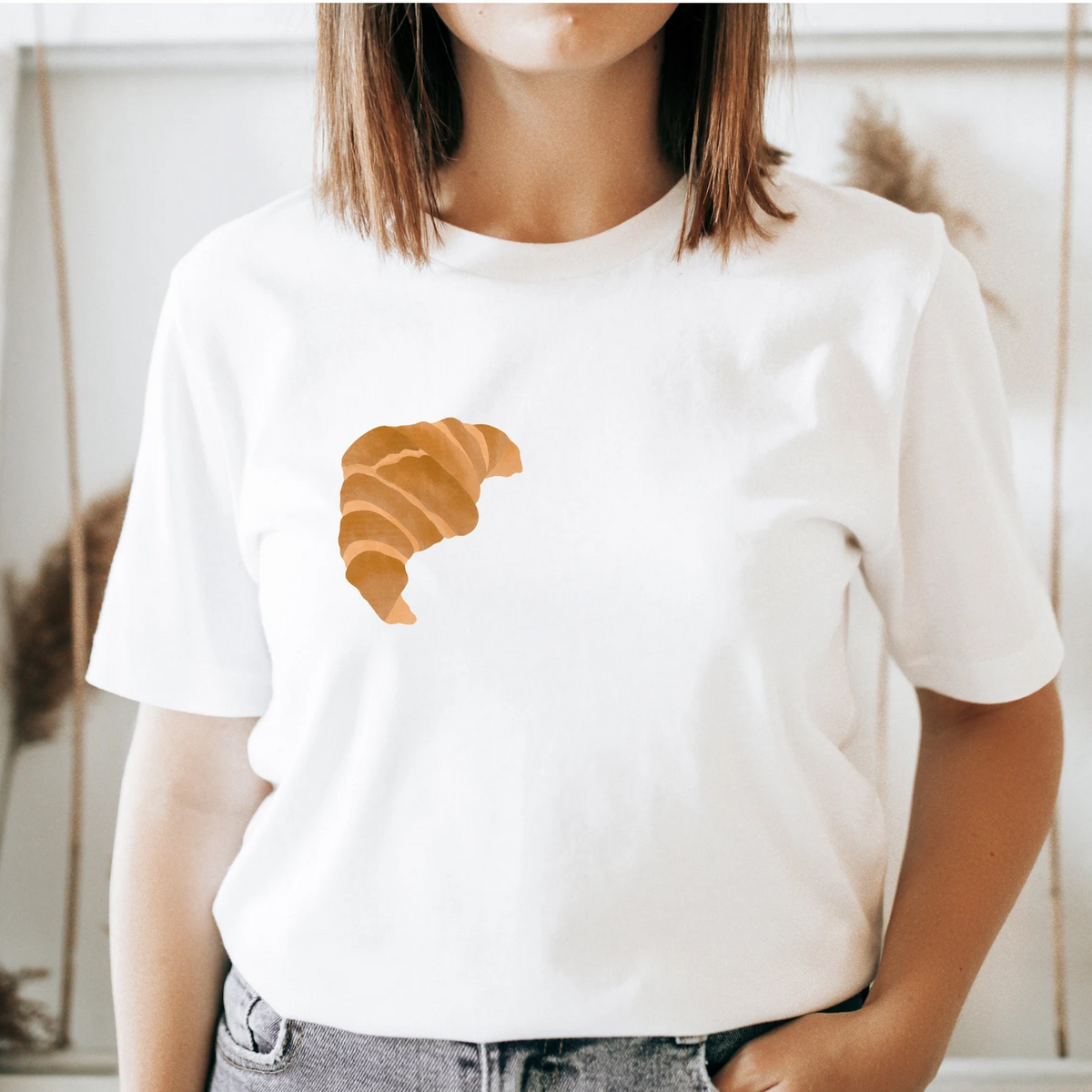 Tilda and Theo - T-Shirt Croissant Gebäck - BIOBAUMWOLLE Süßes Croissant Shirt Geschenk