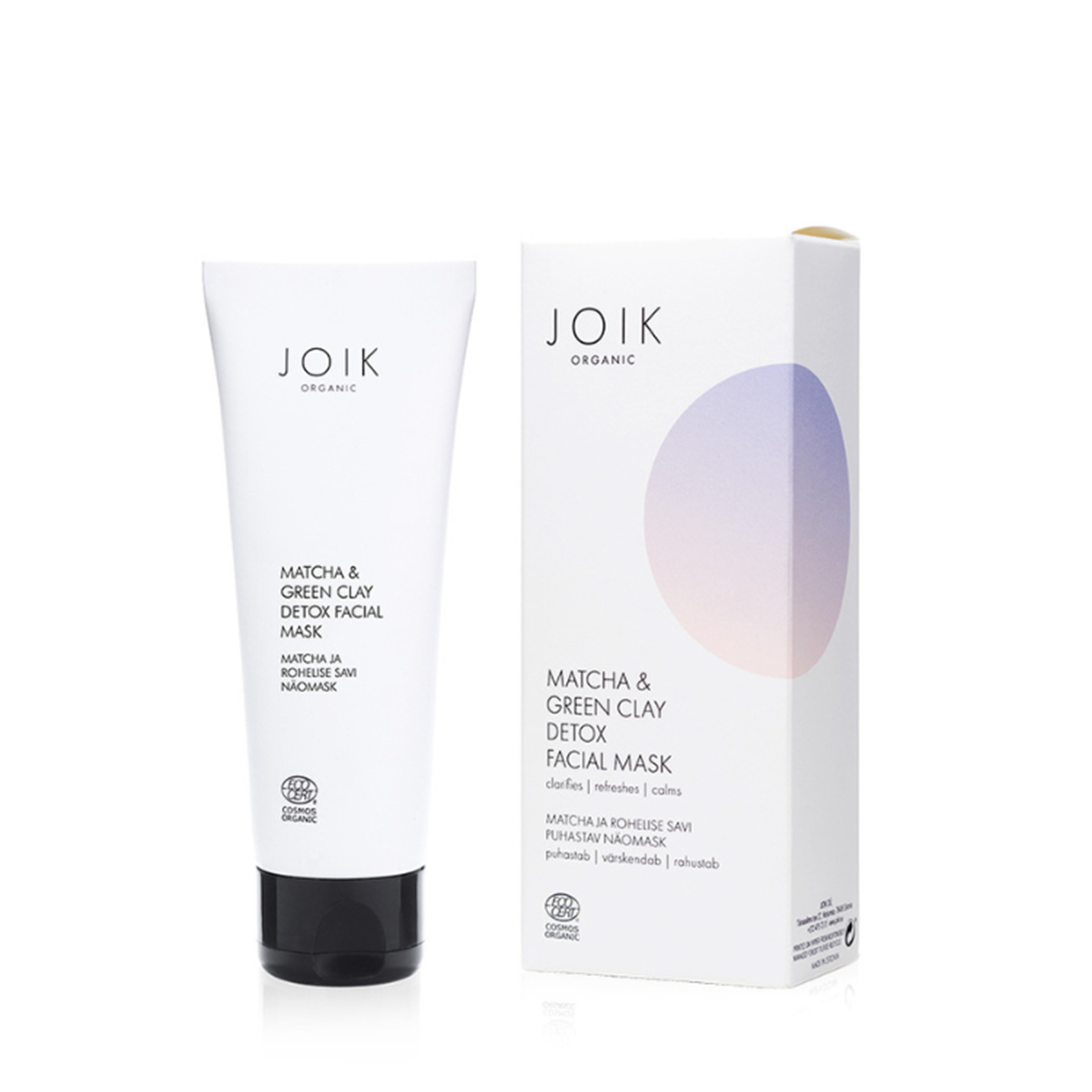 JOIK Bio-Vegan-Matcha- und Green-Clay-Detox-Gesichtsmaske, 75-ml-Tube