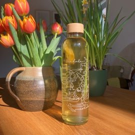 CARRY Bottle INHALE & EXHALE 0,7 l Glasflasche - Die YOGA Trinkflasche