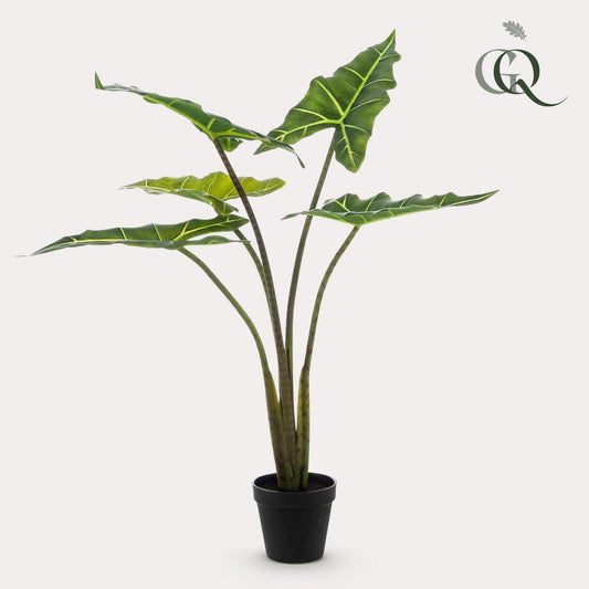 Künstliche Pflanze - Alocasia Frydek - Elefantenohr - 80 cm