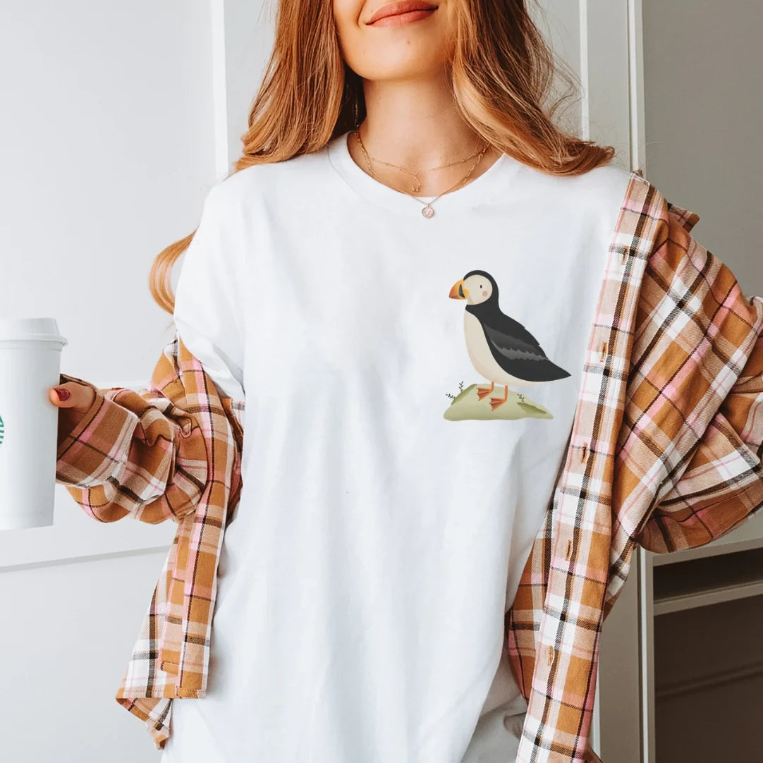 Tilda and Theo - T-Shirt Island Puffin - BIOBAUMWOLLE Papageientaucher Skandinavien Shirt - Iceland Souvenir