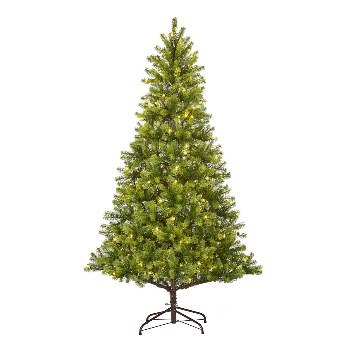 Nagoya Künstlicher Weihnachtsbaum mit warmweißer LED-Beleuchtung – H240 x Ø138 cm – Grün - HOLE-X-WORLD