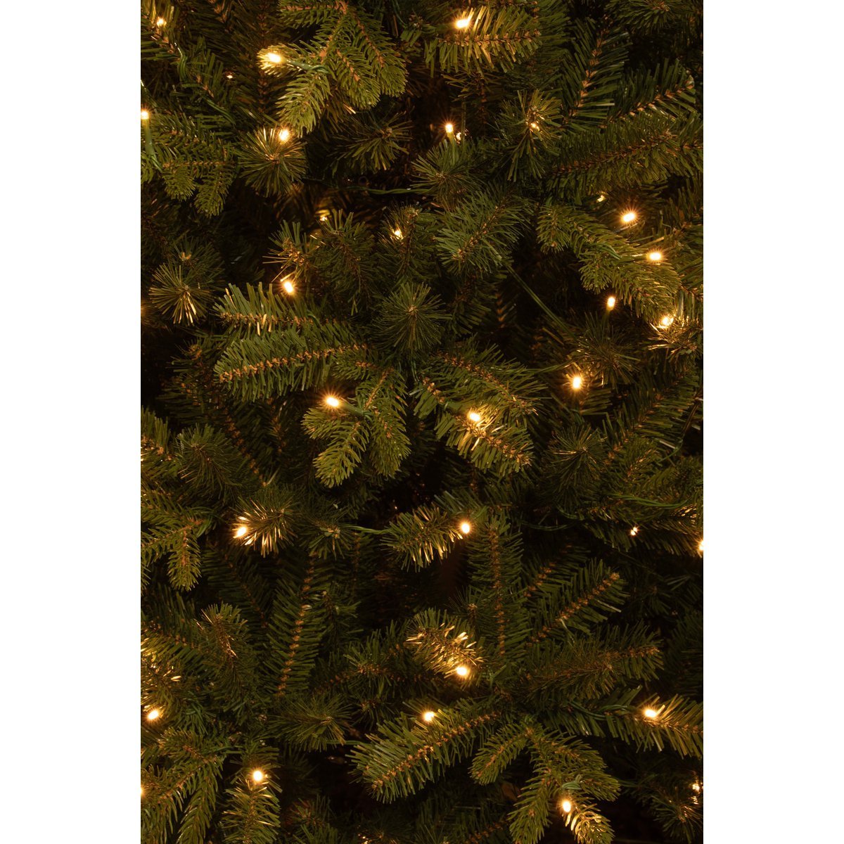 Harma Schmaler künstlicher Weihnachtsbaum mit LED-Beleuchtung – H260 x Ø73 cm – Grün - HOLE-X-WORLD