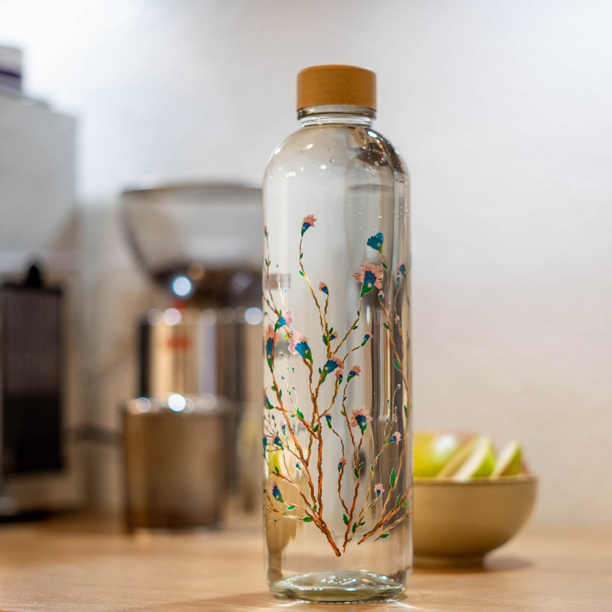 CARRY Bottle HANAMI 1,0 l Glasflasche - Blüten betrachten