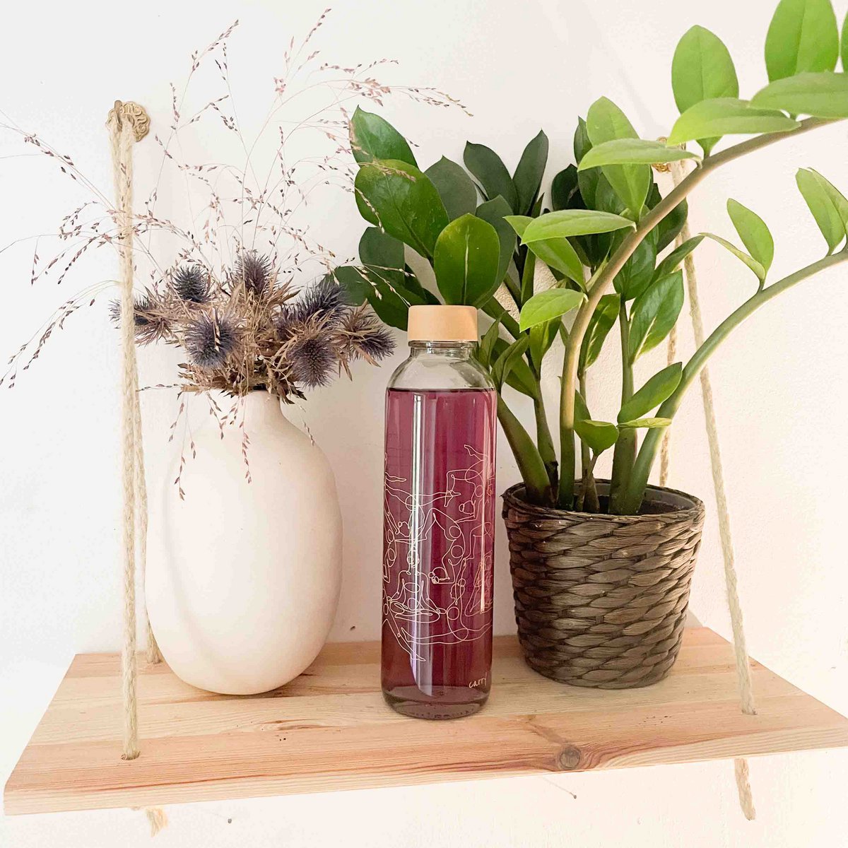 CARRY Bottle INHALE & EXHALE 0,7 l Glasflasche - Die YOGA Trinkflasche