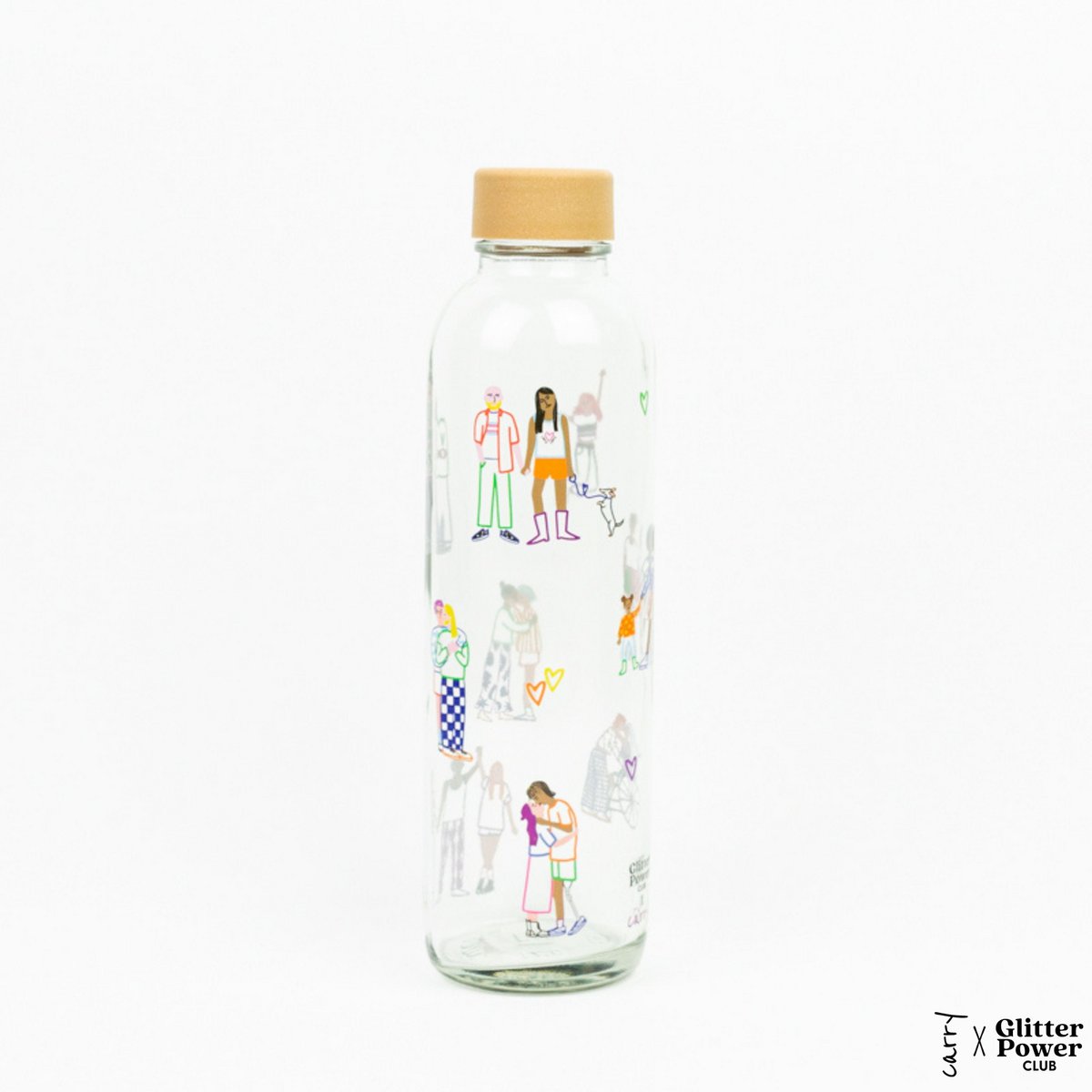 CARRY Bottle LOVE IS LOVE 0,7 l Glasflasche - für mehr Toleranz in der Liebe