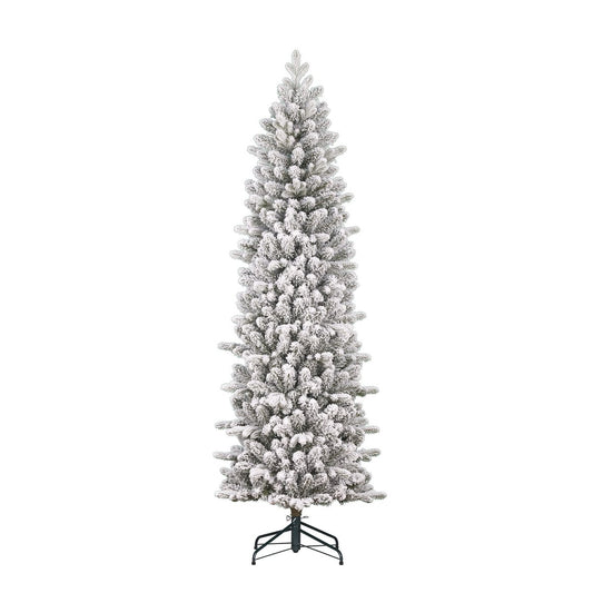 Schmaler künstlicher Weihnachtsbaum von Harma – H230 x Ø69 cm – Grün gefrostet - HOLE-X-WORLD